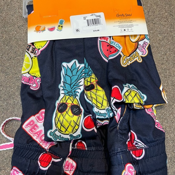 🆕 Briefly Stated Yummy Fruit Sleep Jogger PJ Pants, Medium 🍊🍑🍉🍒🍋🍍 - Picture 4 of 6